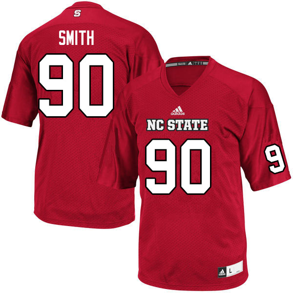 Men #90 Collin Smith NC State Wolfpack College Football Jerseys Sale-Red